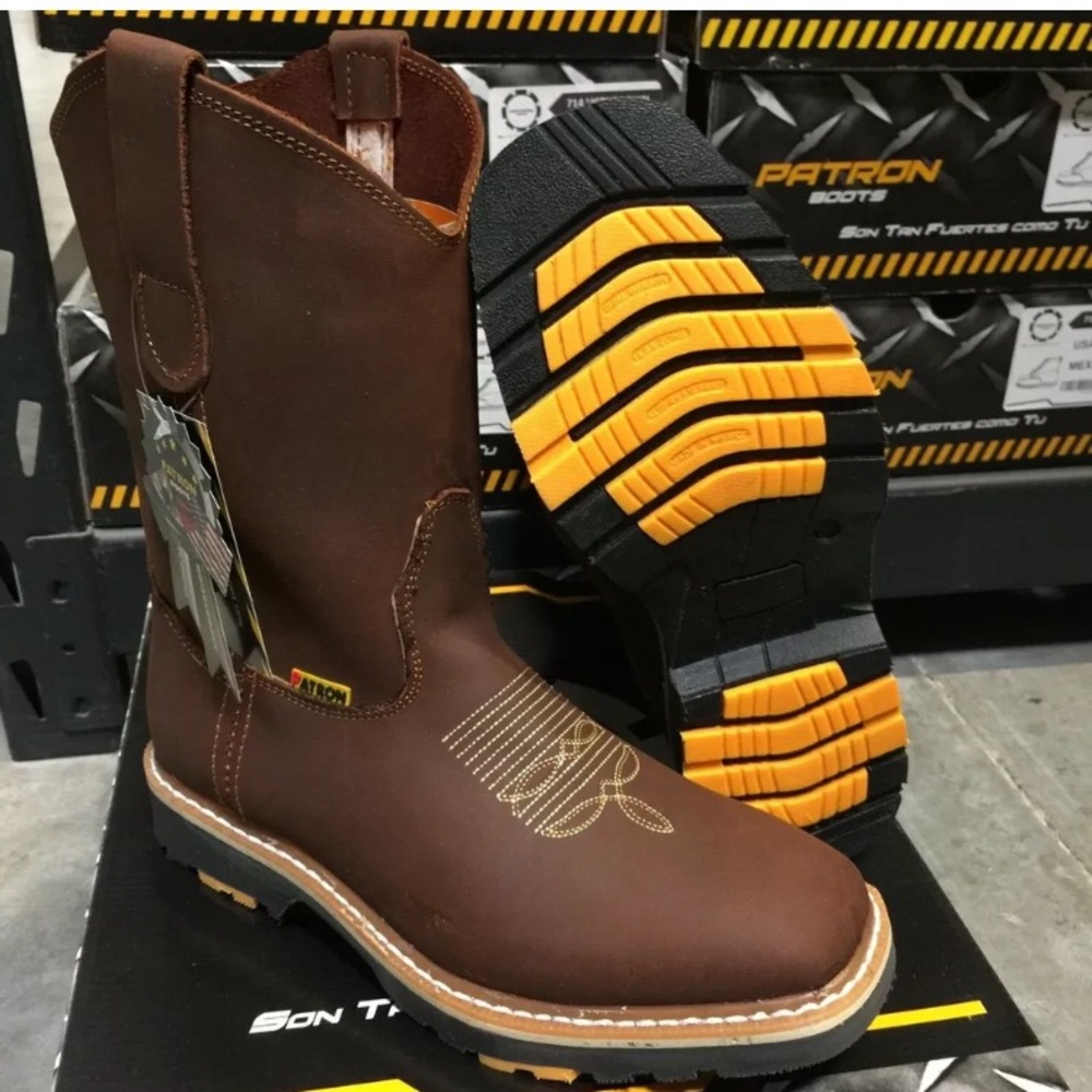 01303 MEN'S SQUARE STEEL TOE WORK BOOTS GENUINE